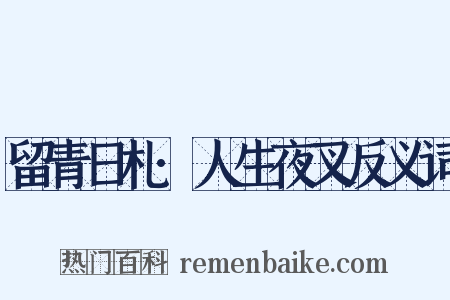 留青日札·人生夜叉反义词是什么意思的图片